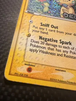Minun 41/107 EX Deoxys Pokemon Card Reverse Holo Foil Rare HP - Image 3