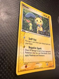 Minun 41/107 EX Deoxys Pokemon Card Reverse Holo Foil Rare HP - Image 4