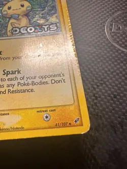 Minun 41/107 EX Deoxys Pokemon Card Reverse Holo Foil Rare HP - Image 5