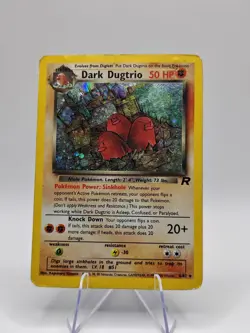 Dark Dugtrio 6/82 Team Rocket Set Holo Rare Vintage Pokemon Card - Image 1