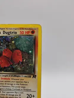 Dark Dugtrio 6/82 Team Rocket Set Holo Rare Vintage Pokemon Card - Image 3
