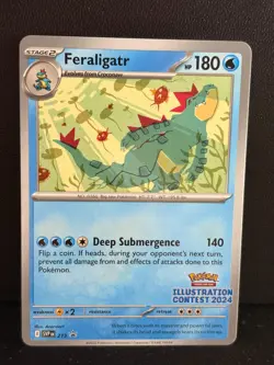 Feraligatr 213 (Illustration Contest 2024) - Scarlet & Violet Promo Card - NM - Image 1