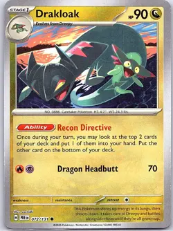 Drakloak (Master Ball) 072/131 SV: Prismatic Evolutions - Pokemon Card - NM - Image 1