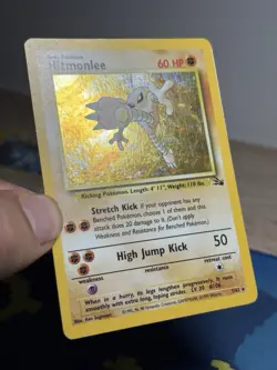 Hitmonlee 7/62 Fossil Set Vintage Wotc Holo Rare Unlimited Pokemon Card - Image 4