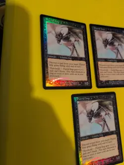 Putrid Imp x3 Zombie imp MTG 3 Card. Old Vintage shooting star Foil. Torment - Image 3