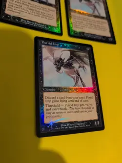 Putrid Imp x3 Zombie imp MTG 3 Card. Old Vintage shooting star Foil. Torment - Image 5