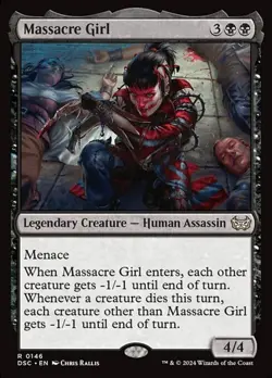 1x Massacre Girl NM Eng MTG - Duskmourn Commander - Image 1