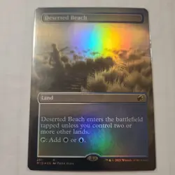 MTG Magic the Gathering Deserted Beach (281/553) Innistrad Midnight Hunt LP FOIL - Image 1