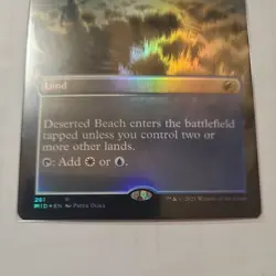 MTG Magic the Gathering Deserted Beach (281/553) Innistrad Midnight Hunt LP FOIL - Image 2