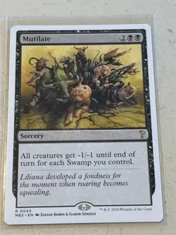mtg white border Mutilate, Mystery Booster 2, unplayed - Image 1