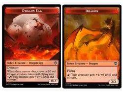 Dragon Egg Token \ Dragon Token | MTG OTC | Double-Sided (DS) | NEW NM+ - Image 1