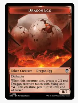 Dragon Egg Token \ Dragon Token | MTG OTC | Double-Sided (DS) | NEW NM+ - Image 2