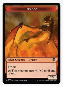 Dragon Egg Token \ Dragon Token | MTG OTC | Double-Sided (DS) | NEW NM+ - Image 3