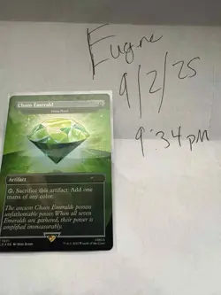 Chaos Emerald Green FOIL Secret Lair x Sonic - NM Magic MTG - Image 1