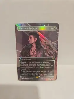 Warrior's Resolve (Borderless) Commander: Final Fantasy Foil Near Mint - Image 1