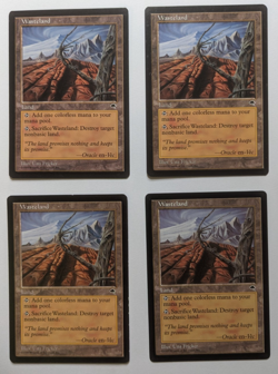 Magic MTG 4x Tempest Wasteland English playset vintage www_MoxBeta_com - Image 1