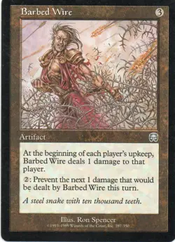 MTG: Mercadian Masques: Barbed Wire: Lightly Played Condition - Image 1