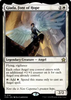 MTG Giada, Font of Hope Normal NM Foundations Magic 141 - Image 1