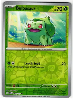 BULBASAUR 001/165 SCARLET & VIOLET 151 ENGLISH POKEMON TCG - Image 1