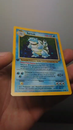 1999 Pokemon Base Set # 2/102 Turtok 1. Edition Holo EXC - NM Blastoise Deutsch - Image 2