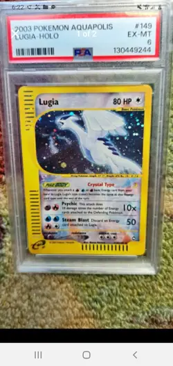 2003 Pokemon Aquapolis Lugia-holo PSA 6 - Image 1