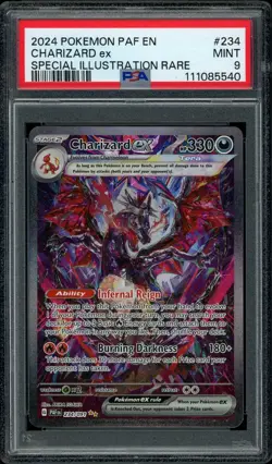 Pokemon PSA 9 Charizard ex 234/091 Paldean Fates Special Illustration Rare Mint - Image 1