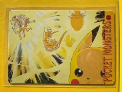 PIKACHU EKANS Pokemon Pocket Monsters Japanese Vending Prism Sticker LP Holo - Image 1