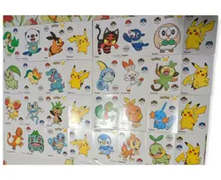 Mcdonalds 2021 Pokemon Set of 32 Large Stickers Toy 3 Happy Meal Promotion - Image 1