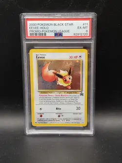 PSA 6 EX MT Pokemon Eevee 11 Holo League Black Star Promo 2000 Rare Low Pop - Image 1