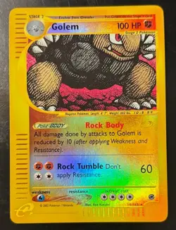 2002 Pokemon TCG Golem 014/165 Expedition Base Set Reverse Holo Ungraded - Image 2