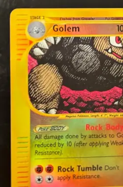 2002 Pokemon TCG Golem 014/165 Expedition Base Set Reverse Holo Ungraded - Image 4