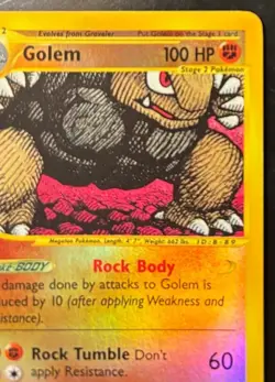2002 Pokemon TCG Golem 014/165 Expedition Base Set Reverse Holo Ungraded - Image 5