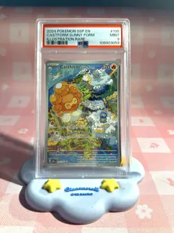 Pokemon TCG Castform Sunny Form Illustration Rare Surging Sparks 195/191 Psa9 - Image 1