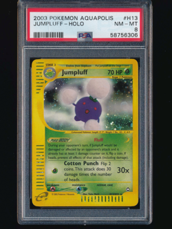 2003 POKEMON JUMPLUFF HOLO #H13 E-SERIES AQUAPOLIS PSA 8 WOTC VINTAGE 17 REVERSE - Image 1