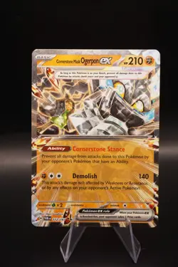 Cornerstone Mask Ogerpon ex 112/167 Sv06: Twilight Masquerade Holo Pokemon - Image 1