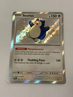 2024 POKEMON PAF EN-PALDEAN FATES 202 SNORLAX SHINY RARE - Image 1