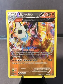 Pokemon TCG Rhyperior #77/160 Primal Clash Reverse Holo Full Art - Image 1