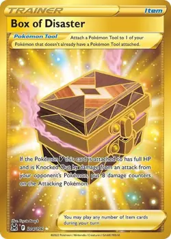 Pokemon TCG Box of Disaster 214/196 Lost Origin Full Art Secret Rare Gold Holo - Image 1