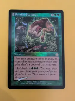 Parallel Evolution. Sorcery MTG Card. Old Vintage shooting star Foil. Torment. - Image 2