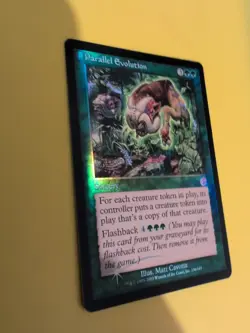 Parallel Evolution. Sorcery MTG Card. Old Vintage shooting star Foil. Torment. - Image 3