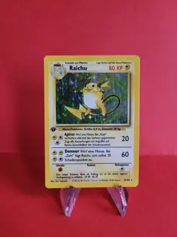 Pokemon Karte/card - Raichu 14/102 - Base Set - Holo 1. Edition - Excellent+ - Image 1