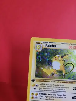 Pokemon Karte/card - Raichu 14/102 - Base Set - Holo 1. Edition - Excellent+ - Image 2