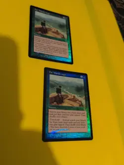 Far Wanderings x2 Sorcery MTG Card. Old Vintage shooting star Foil. Torment. - Image 1