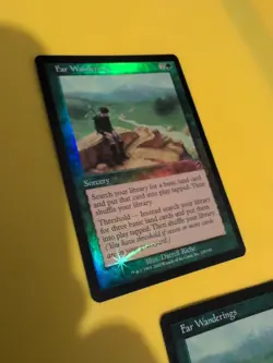 Far Wanderings x2 Sorcery MTG Card. Old Vintage shooting star Foil. Torment. - Image 5