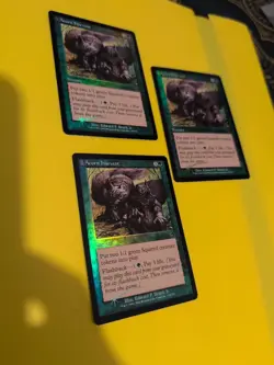 Acorn Harvest x3 Sorcery MTG Card. Old Vintage shooting star Foil. Torment. - Image 1