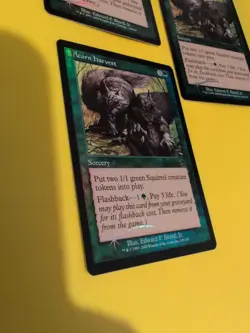 Acorn Harvest x3 Sorcery MTG Card. Old Vintage shooting star Foil. Torment. - Image 2