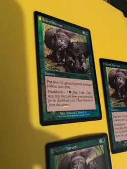 Acorn Harvest x3 Sorcery MTG Card. Old Vintage shooting star Foil. Torment. - Image 3