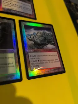 Tainted Wood,Tainted Peak,Tainted Field MTG 3 Card. Old LandFoils. Torment. - Image 3