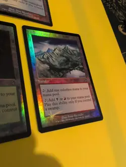 Tainted Wood,Tainted Peak,Tainted Field MTG 3 Card. Old LandFoils. Torment. - Image 4