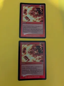 Fiery Temper x2 Instant MTG 2 Card. Old Vintage shooting star Foil. Torment. - Image 1
